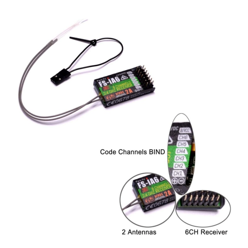Fpv Antenna Receiver - Flysky FS-IA6 レシーバー 6CH デュアルアンテナ iBus