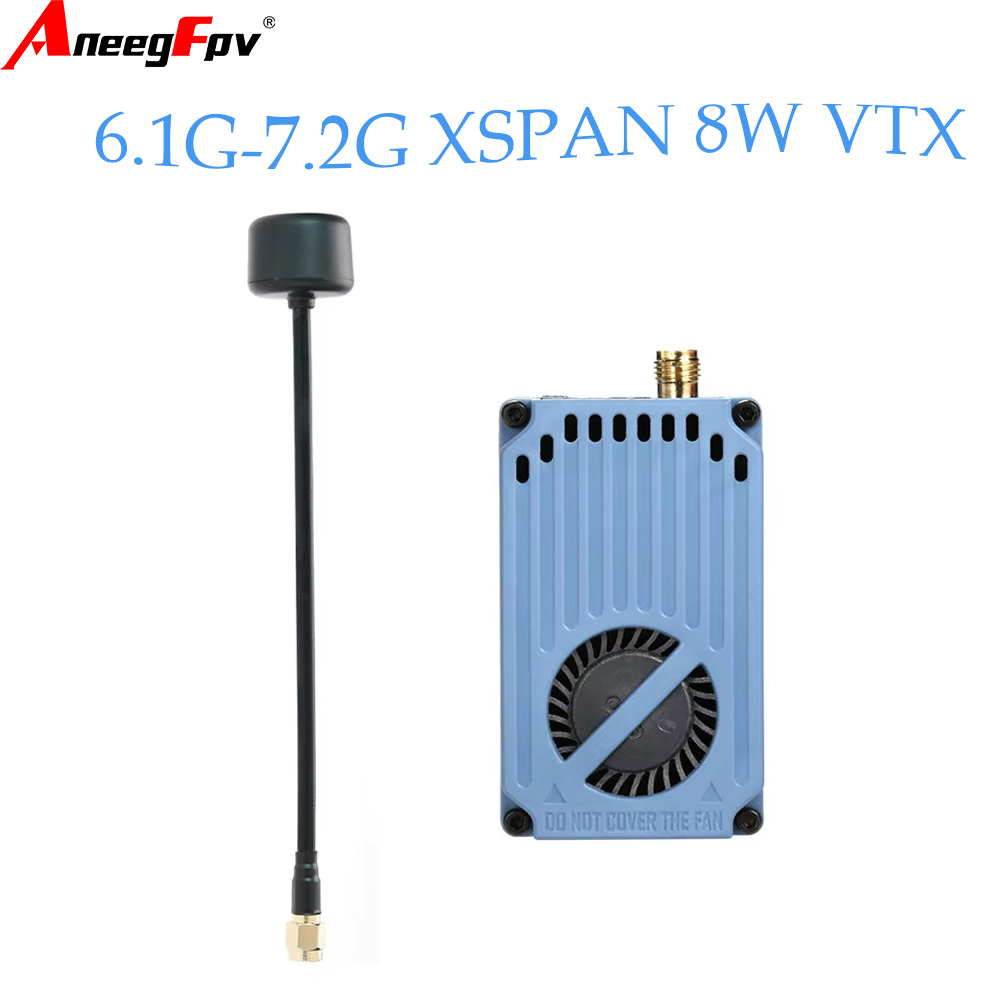 Fpv Antenna Receiver - RUSHFPV 6.1‑7.2G 8W X61728 VTXビデオ送信モジュール、円偏波アンテナ付き、長距離FPV RCドローンアクセサリー用