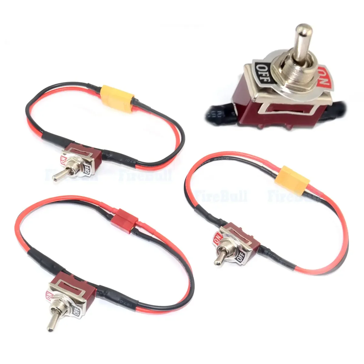 Drone Switch Rc - RCモーターESCバッテリー電源ON-OFF 15Aロッカースイッチ高負荷大電流XT60 XT90 Tプラグ RCドローン、車、ボート、飛行機、FPV用