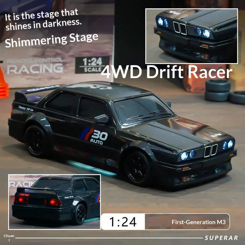 Rc Drift Car Kit - 新発売！1/24スケール ドリフトカー フルスケール高速リモコンRC 初心者向けレーシングモデル 男の子向けギフト おもちゃ
