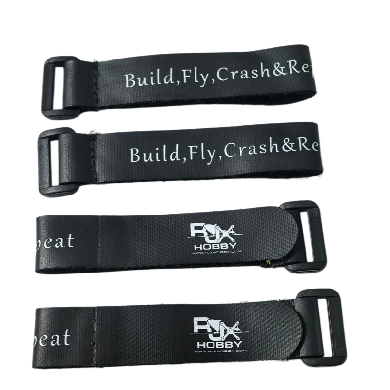 Drone Rc Lanyard - 200X20MM ノンスリップシリコンバッテリーストラップ 4 個耐火フックループベルクロタイ FPV RC
