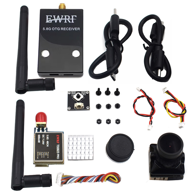 Fpv Camera Cmos - 5.8G FPV UVCレシーバービデオダウンリンクOTG VR Androidフォン＆TS2823 200/600mWトランスミッター＆CMOSカメラ（RC