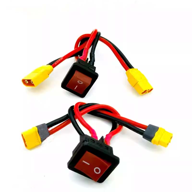 Drone Switch Rc - 大電流高負荷スイッチ,xt60,xt90プラグ,電源オン/オフ,RCドローン用電子スイッチ,uavバッテリー,ESC接続,50a,1個