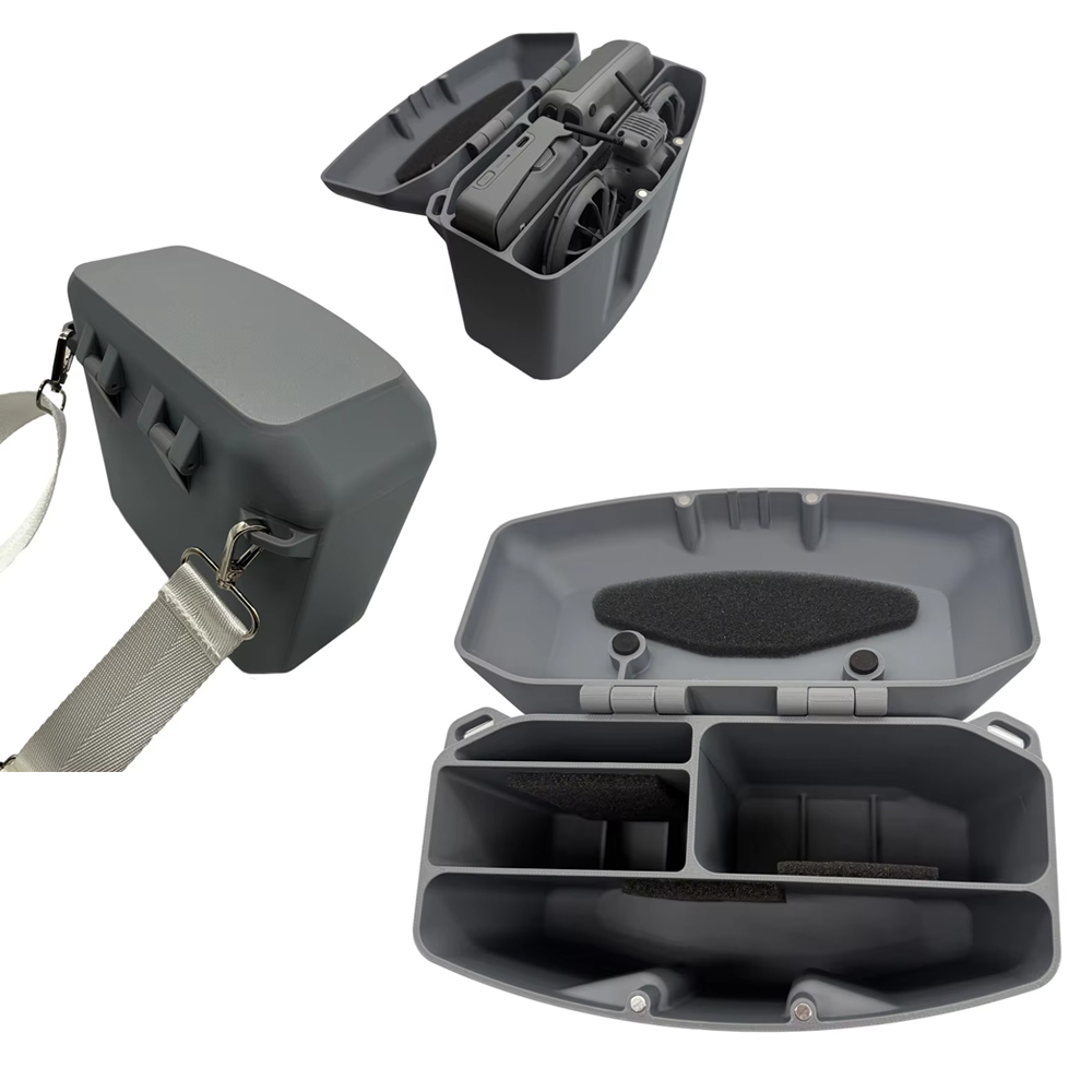 Drone Rc Lanyard - DJI Neo 2用3Dプリント製ボックス、磁気蓋付き、調整可能なストラップ、ドローンバッテリーハブとRC N3コントローラーを収納できるハードキャリングケース