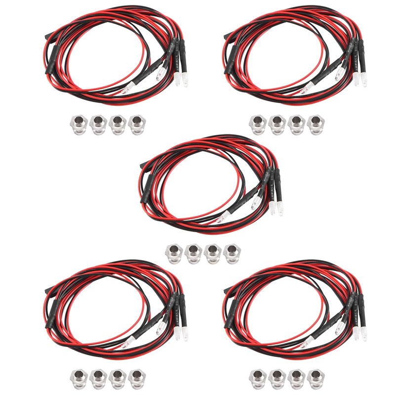 Rc Drift Car Kit - 4個の3mm RC LEDライトキット、1/10 RCカー、トラック、クローラー、RCモデル、ドリフトカー用ヘッドライト、テールライト、白と赤