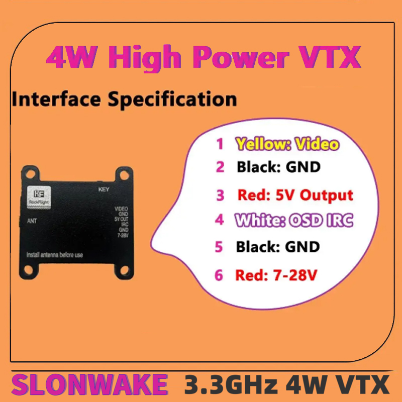 SLONWAKE FPV 3.3G 16CH 4000mW  - Fpv Antenna Receiver のレビューと価格