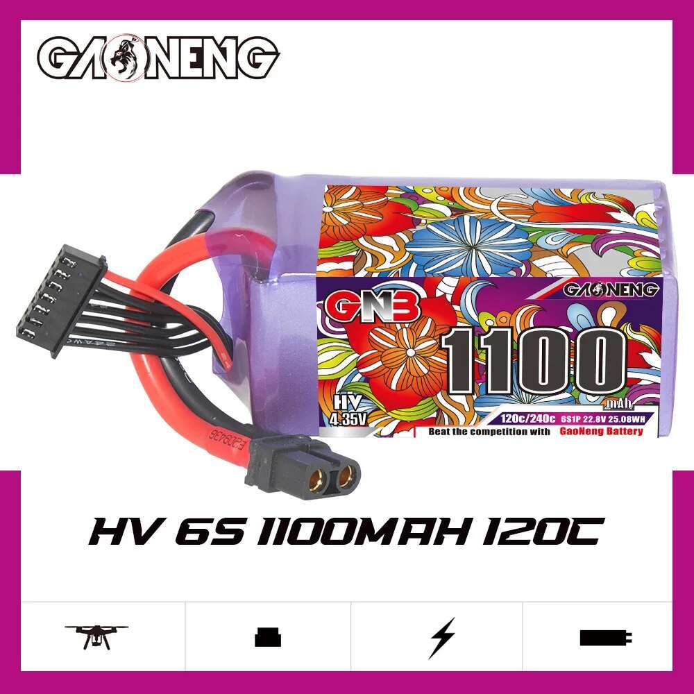 2 個 GNB 6S Lipo バッテリー 22.8V 11 - Drone Rc Leading のレビューと価格