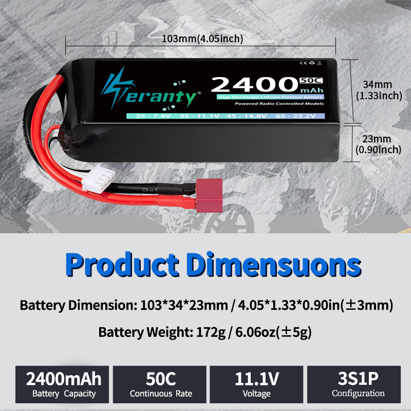 TERANTY 3S 2200/2400/2600mAh リ - Drone Rc Leading のレビューと価格