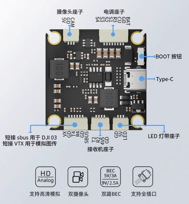 Aocoda-RC F4100 V4 フライトスタック –  - Drone Rc V4 のレビューと価格