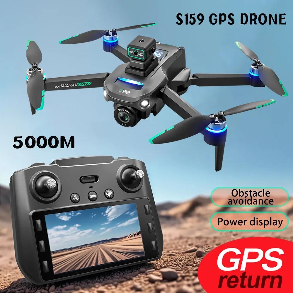 プロの航空写真ドローン,GPS,8kカメラ,リモコン,スクリ - Drone Rc Gps S159 のレビューと価格