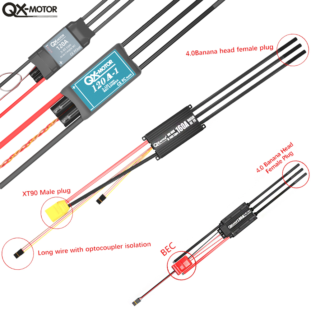 20A-120A ブラシレス ESC スピードコントローラー - Drone Helicopter Rc のレビューと価格