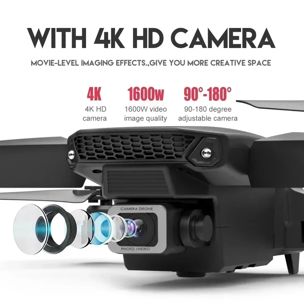 折りたたみ式クワッドコプター,e88プロ広角fpv,wifi - Rc Drone E88 のレビューと価格