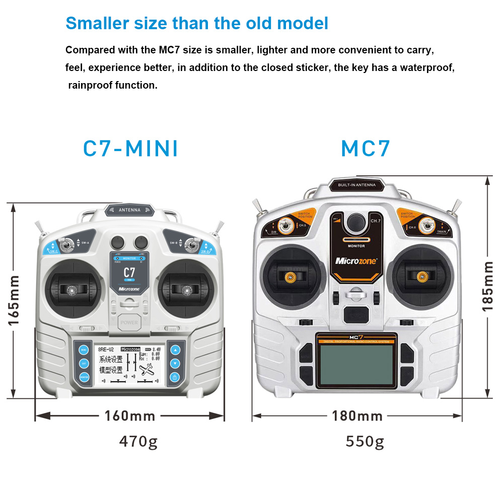 MicroZone MC7コントローラー C7 MINI送信 - Drone Helicopter Rc のレビューと価格