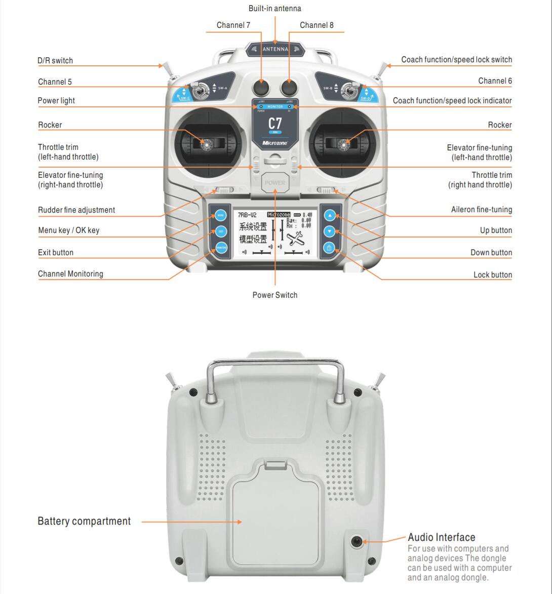 MicroZone MC7コントローラー C7 MINI送信 - Drone Helicopter Rc のレビューと価格