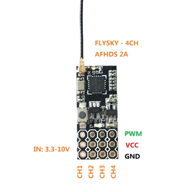 Flysky FS2A ミニレシーバー 4CH AFHDS  - Drone Helicopter Rc のレビューと価格