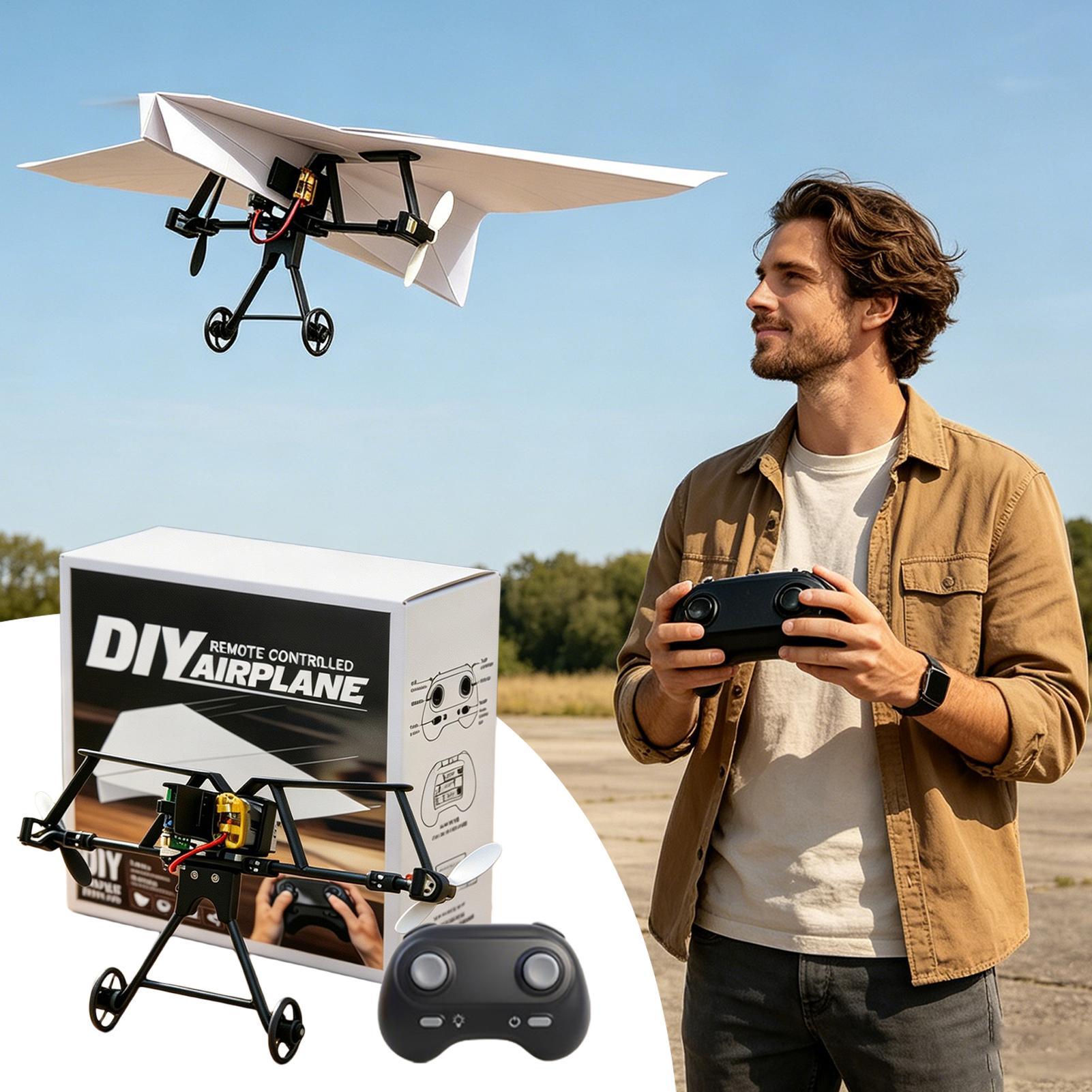 DIY RC紙飛行機キット、ジャイロスタビライザー付き電動リ - Flight Controller のレビューと価格