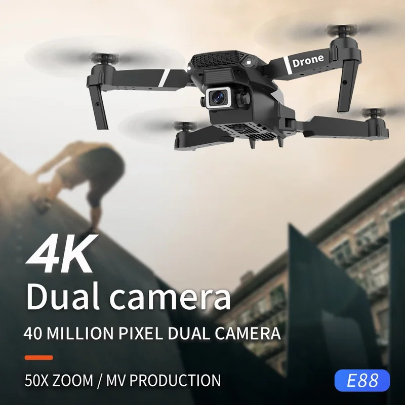 E88 Proインテリジェント折りたたみドローンは、シングル - Rc Drone E88 のレビューと価格