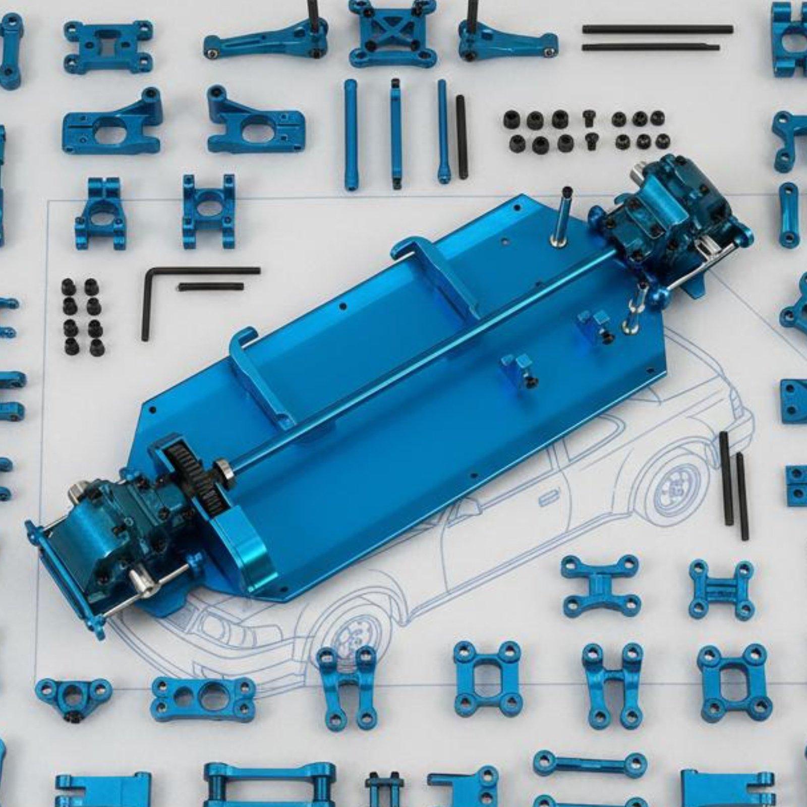 合金製電動カーフレームアセンブリ RCカー 1/12 ドリフ - Rc Drift Car Kit のレビューと価格