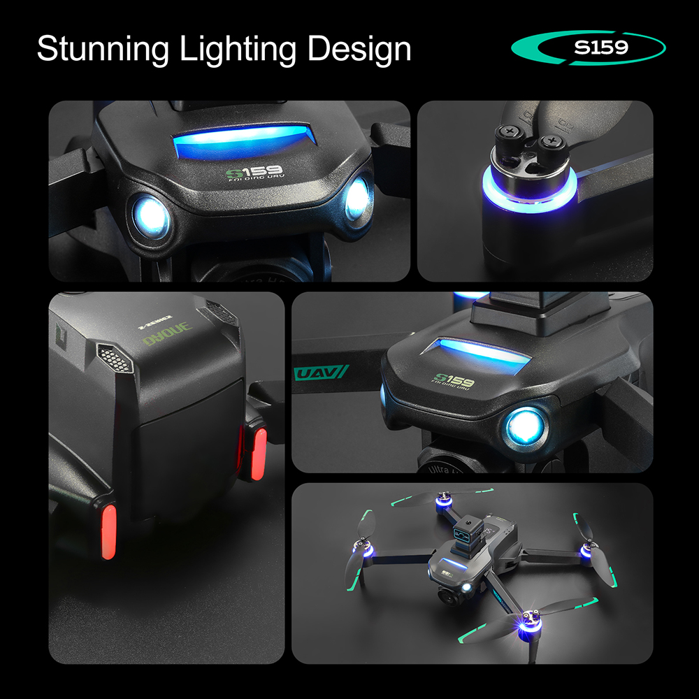 プロの航空写真ドローン,s159,8K HDカメラ,4軸,ス - Drone Rc Gps S159 のレビューと価格